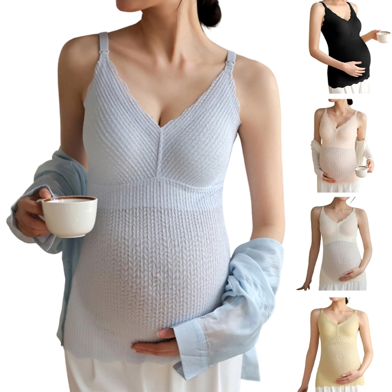 Tank Top Ribbed - Camisola de enfermería Y4UD con textura