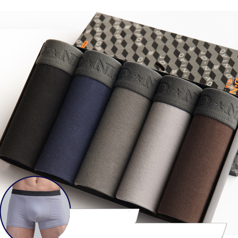 Boxer Brief Pack Cotton - 5 unids/lote de ropa interior para
